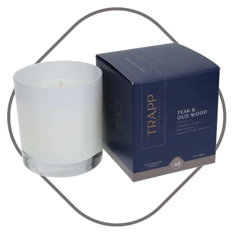 TRAPP Teak and Oud Wood 7oz Candle in Signature Box