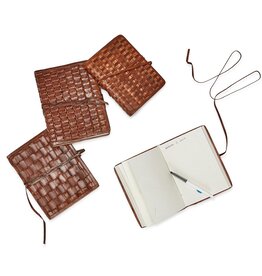 Woven Leather Journal,  6"x8"