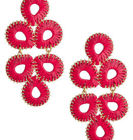 Lisi Lerch Straw Ginger Earrings, Red