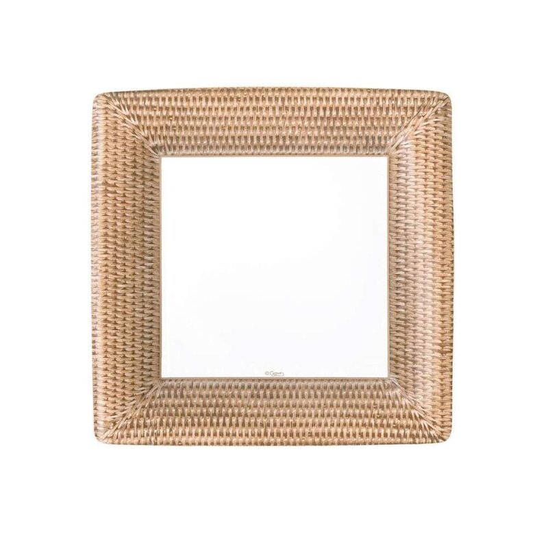 Caspari Rattan Paper Salad/Dessert Plates