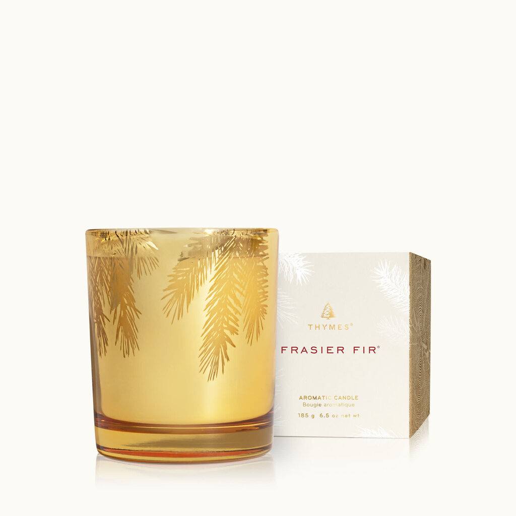 Thymes Frasier Fir 6.5oz Gilded Gold Poured Candle