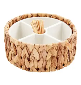 Hyacinth Toothpick Divided Bowl