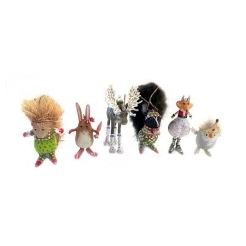 Mackenzie-Childs Patience Brewster Woodland Mini Ornament  Set of 6