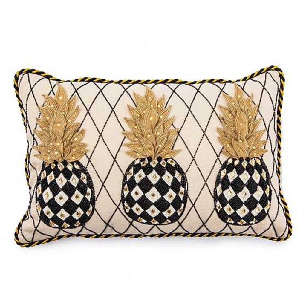 Pineapple Lumbar Pillow - Ivory