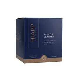 TRAPP No. 74 Tabac & Leather 7 oz. Candle in Signature Box