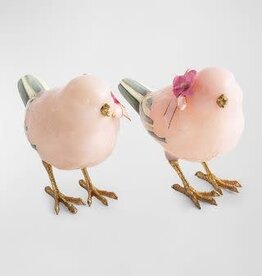 Mackenzie-Childs Milk Pink Birds - set  of 2