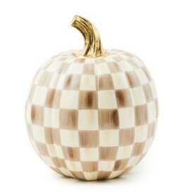 Mackenzie-Childs mocha check small pumpkin