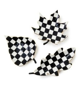 Mackenzie-Childs courtly leaf trinket trays, set of 3