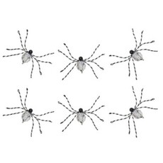Mackenzie-Childs crystal beaded spider clips, set of 6