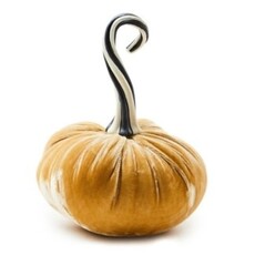 Mackenzie-Childs autumnology vanilla twisted stem velvet pumpkin