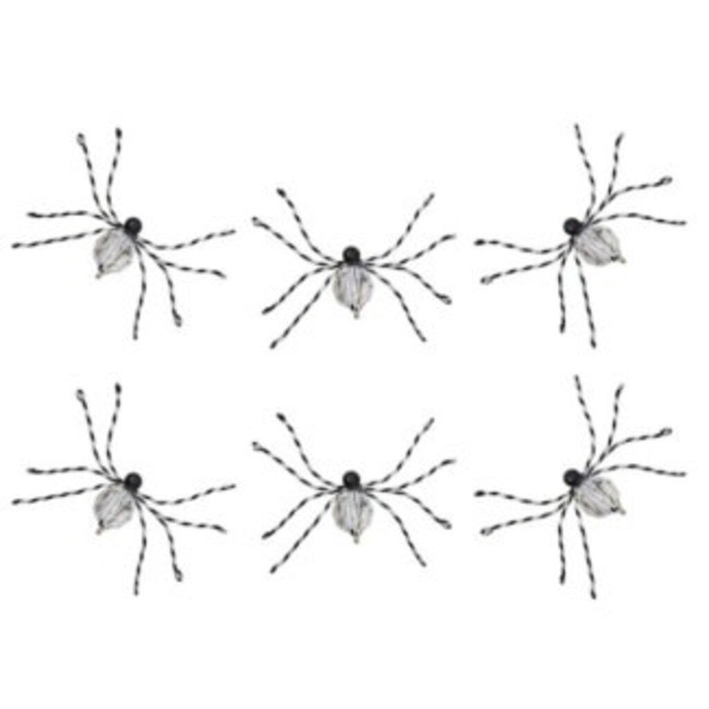 Mackenzie-Childs crystal beaded spider clips, set of 6