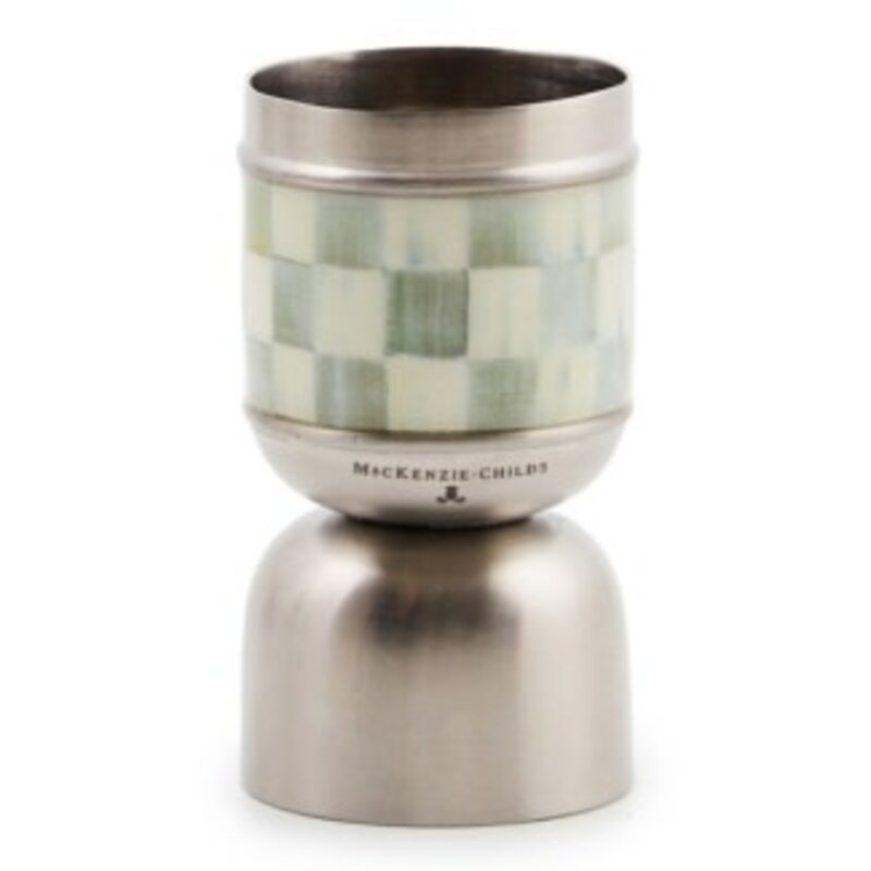 Mackenzie-Childs sterling check 3260 jigger