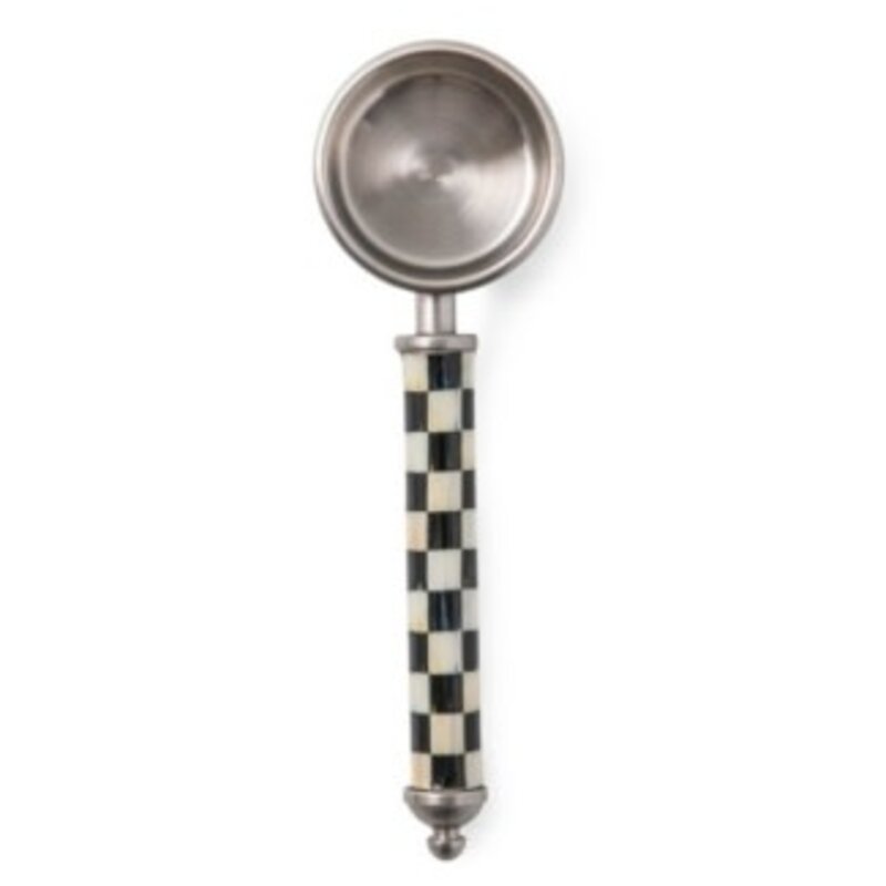 Mackenzie-Childs courtly check supper club coffee scoop