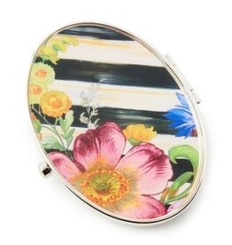 Mackenzie-Childs flower market silver plated compact mirror