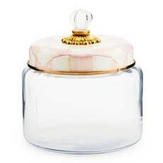 Mackenzie-Childs rosy check kitchen canister, medium