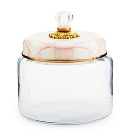 Mackenzie-Childs rosy check kitchen canister, medium