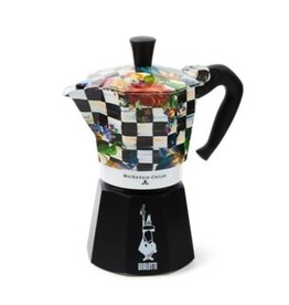 Mackenzie-Childs courtly flower market 6 cup moka pot