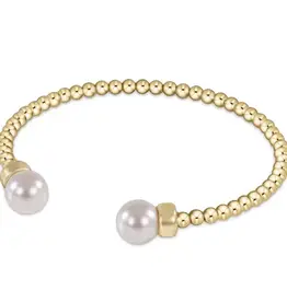 ENewton Design Classic Gold 3mm Bead Cuff-Pearl