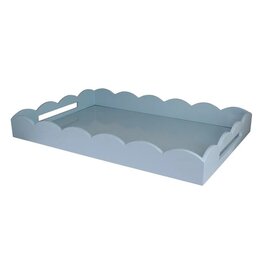 Addison Ross 26x17 Scalloped Tray Denim