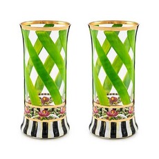Mackenzie-Childs Maypole Leaf Highball Glass, set of 2