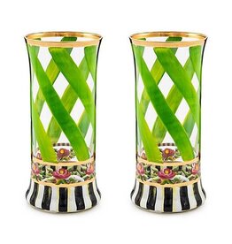 Mackenzie-Childs Maypole Leaf Highball Glass, set of 2