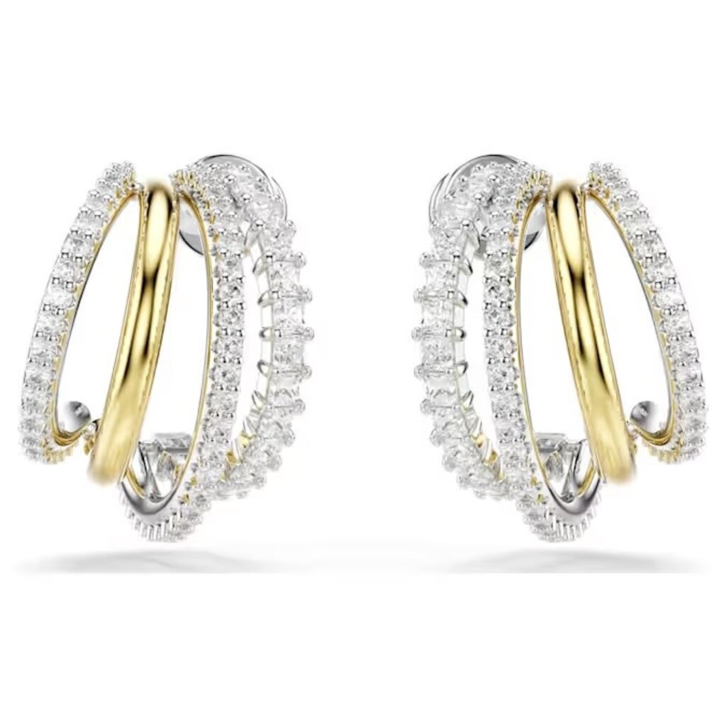 Hyperbola 4 Hoop Earrings, White /Mix