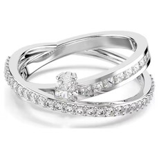 Hyperbola Ring, 2 Row, White /RHS 60