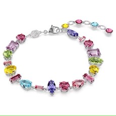 Swarovski Gema bracelet Mixed cuts, Multicolored, Rhodium plated