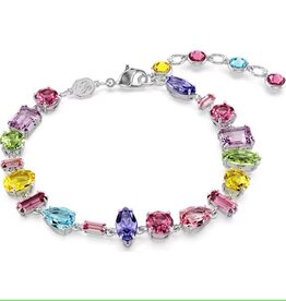 Swarovski Gema bracelet Mixed cuts, Multicolored, Rhodium plated