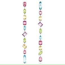 Swarovski Gema drop earrings, Mixed cuts, Multicolored