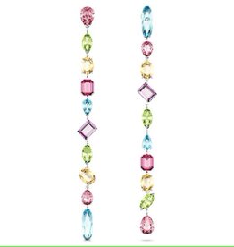 Swarovski Gema drop earrings, Mixed cuts, Multicolored