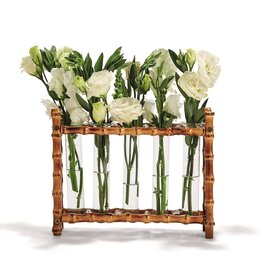 Natural Bamboo Vase 5 Glass Holder
