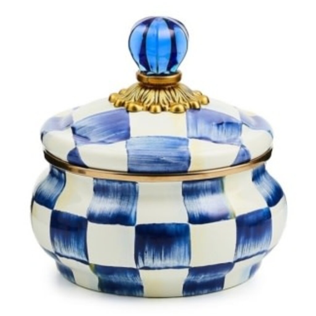 Mackenzie-Childs royal check squashed pot
