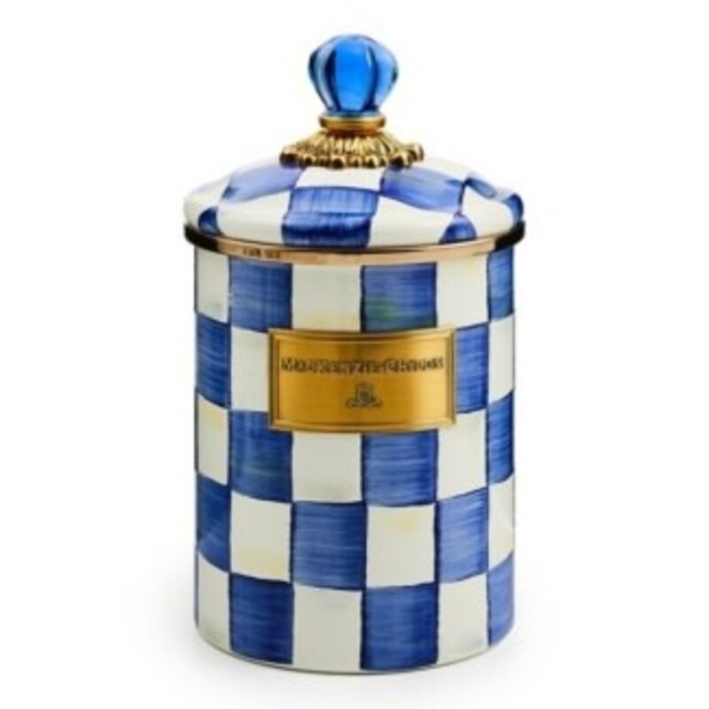 Mackenzie-Childs royal check medium canister