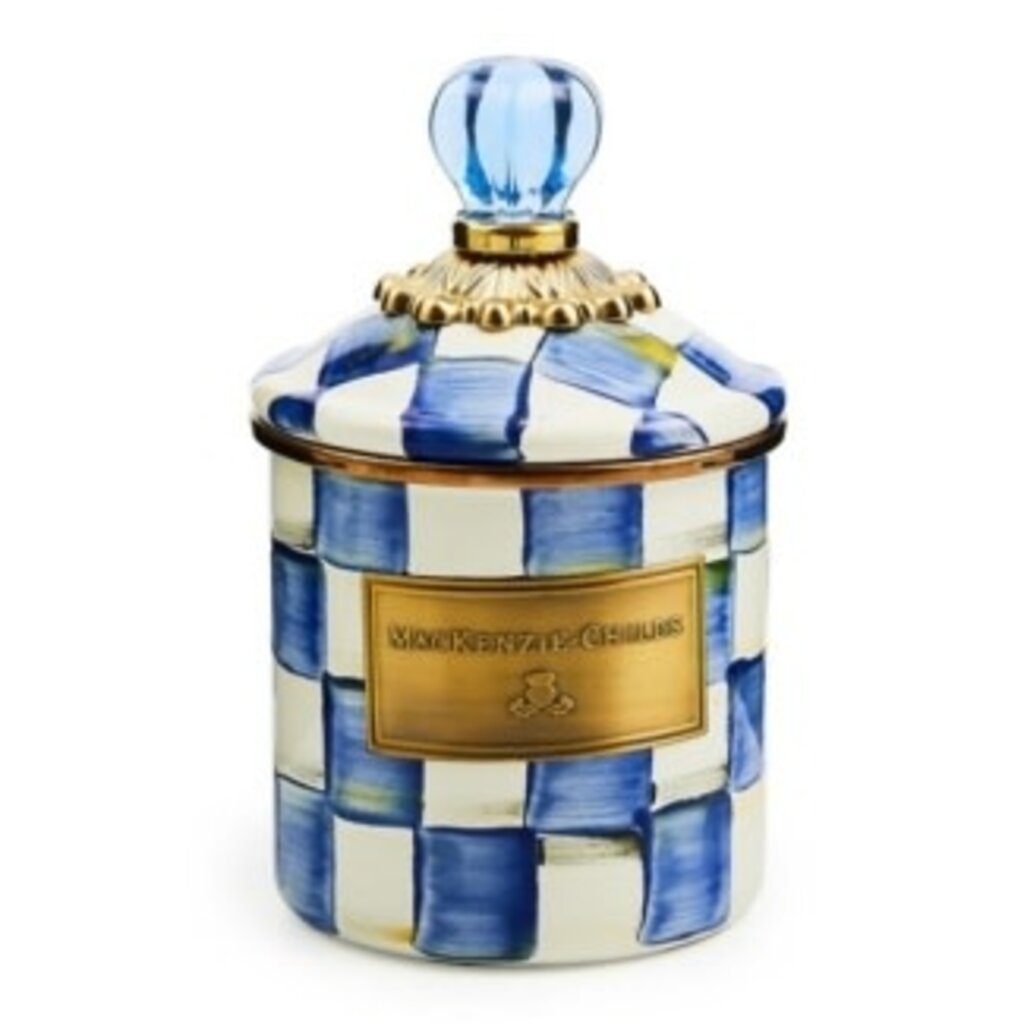 Mackenzie-Childs royal check demi canister