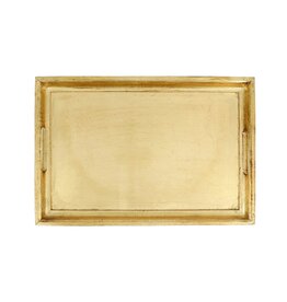 Vietri FLORENTINE WOODEN ACCESSORIES GOLD MEDIUM RECTANGULAR TRAY