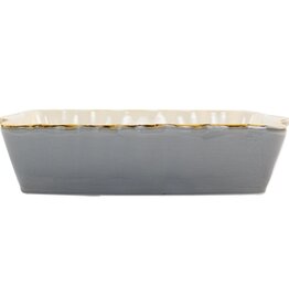 Vietri Italian Bakers Gray Rectangular Baker-Lg