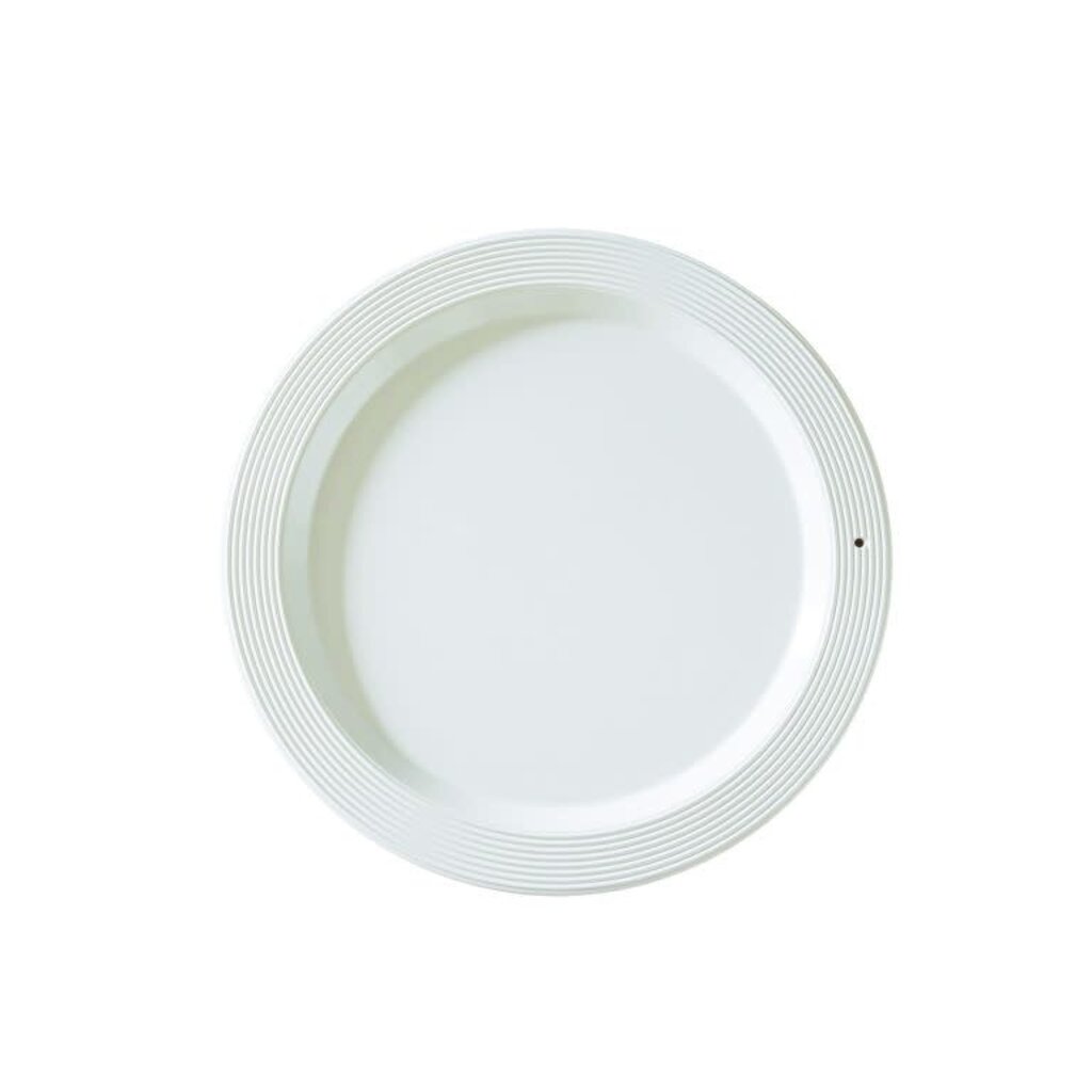 nora fleming melamine round platter pinstripes