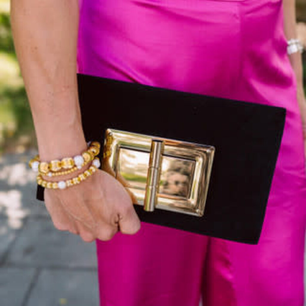 Black Velvet Lillian Clutch