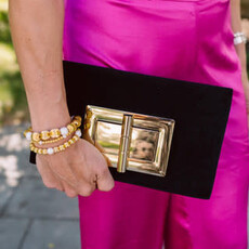 Black Velvet Lillian Clutch