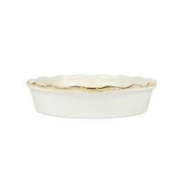 Vietri Italian Bakers White Pie Dish