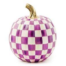 Mackenzie-Childs Plum Check Small Pumpkin