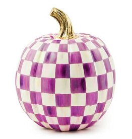 Mackenzie-Childs Plum Check Small Pumpkin