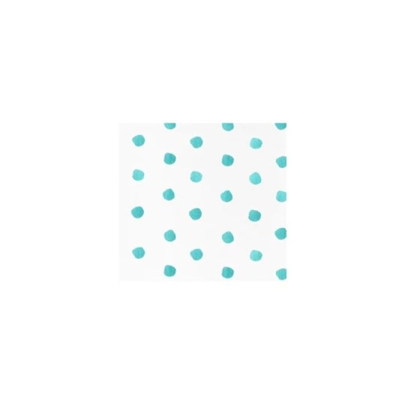 Vietri Papersoft Dot Aqua Cocktail Napkins