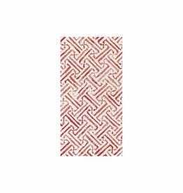 Vietri Greek Key Red Guest Towels, pk 20