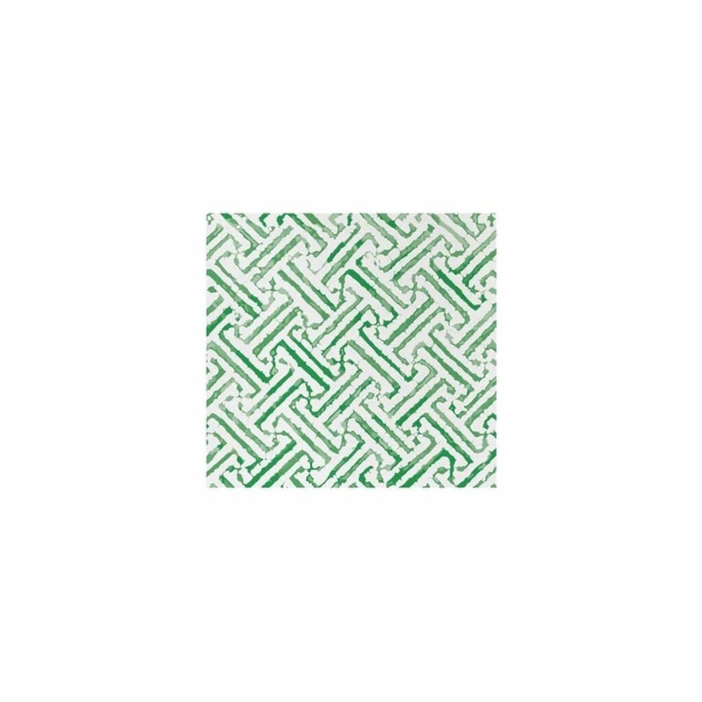 Vietri Greek Key Green Cocktail Napkins, 20 pk