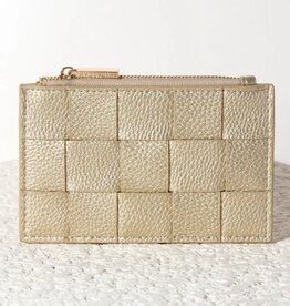 VERONA CARD HOLDER, GOLD
