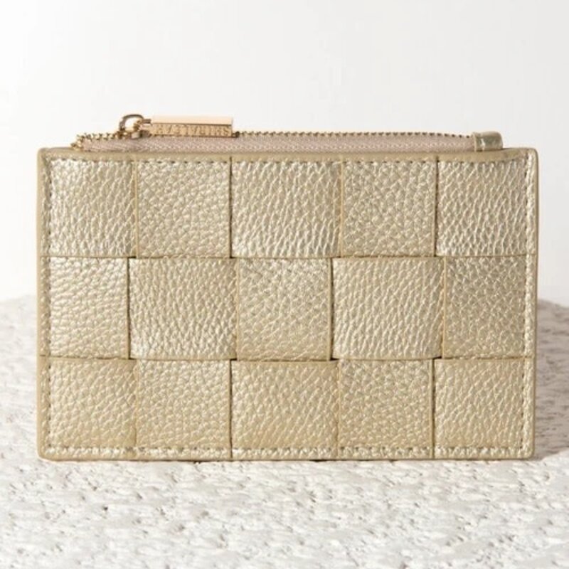 VERONA CARD HOLDER, GOLD