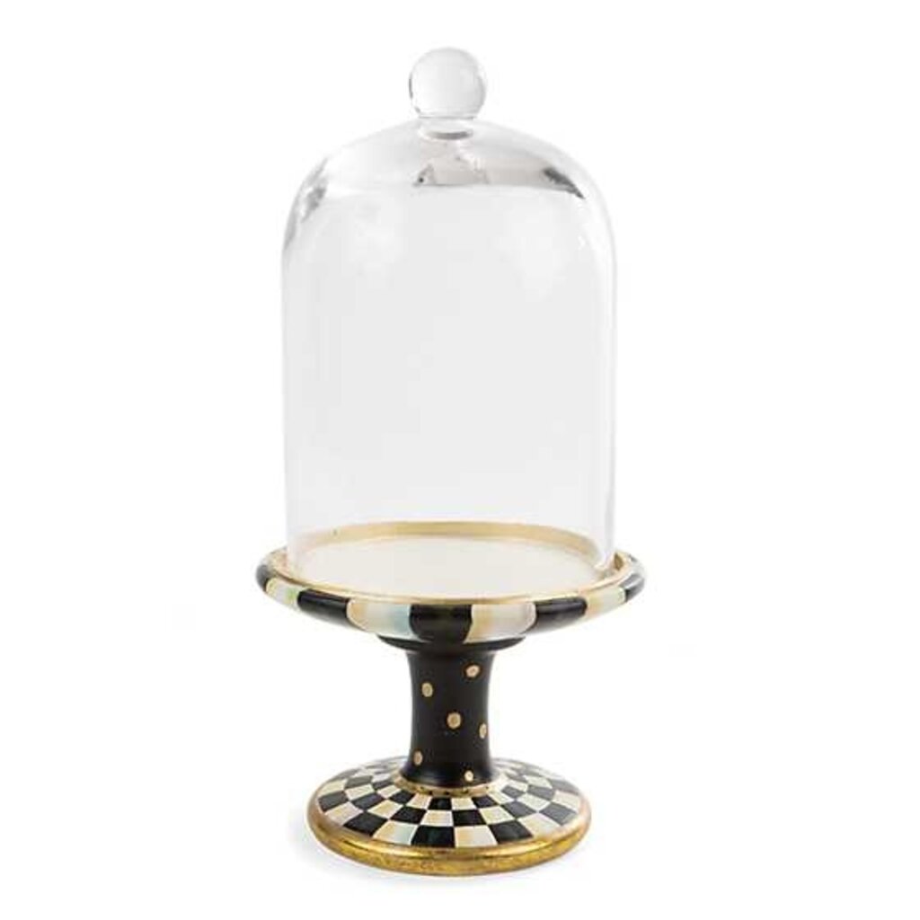 Mackenzie-Childs Courtly Check Pedestal with Cloche