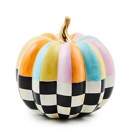 Cotton Candy Mini Check & Stripe Pumpkin